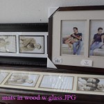 17-multi mats in wood w glass